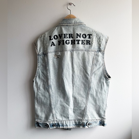 H&M Oversized Distressed Denim Vest - Picture 5 of 12